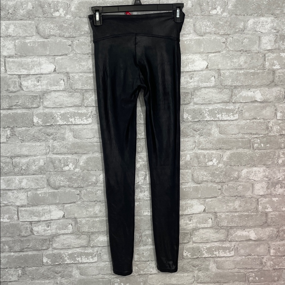 SPANX Black Coated Leggings - Picture 4 of 7